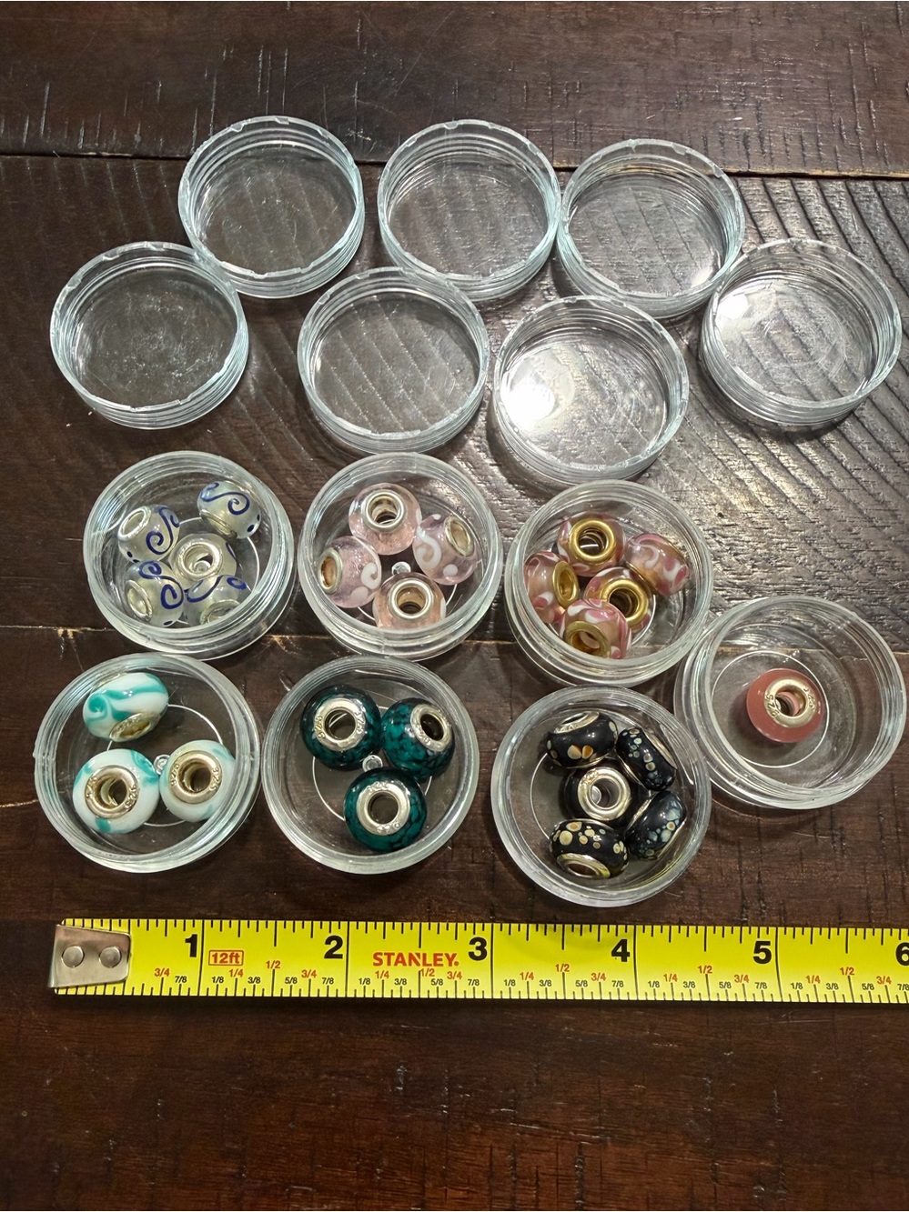 Mixed Glass European-Style Charm Beads - Multicolor Set